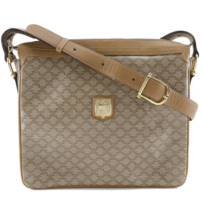 Celine Macadam Shoulder Bag PVC Beige Ladies