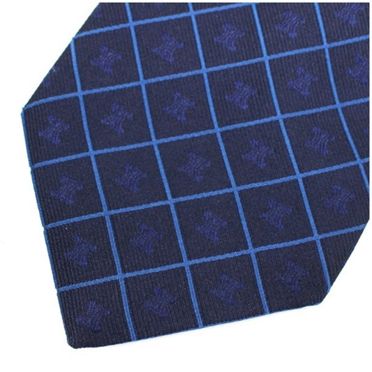 Celine Silk Necktie Plaid Men's Macadam