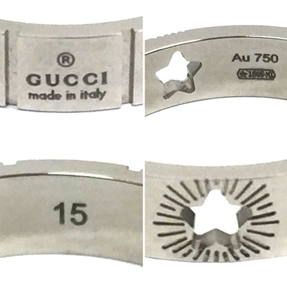 Gucci Diamante ring notation size 19 smoked silver AG925