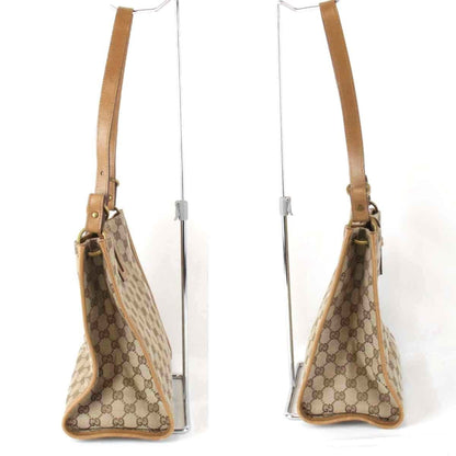 Gucci Beige Gg Canvas Shoulder Bag