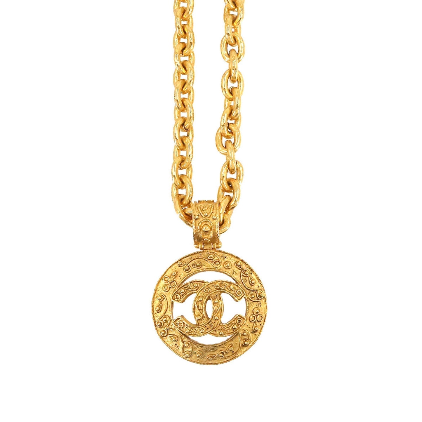 Chanel Cocomark Long Necklace Gold 94A Vintage Accessories