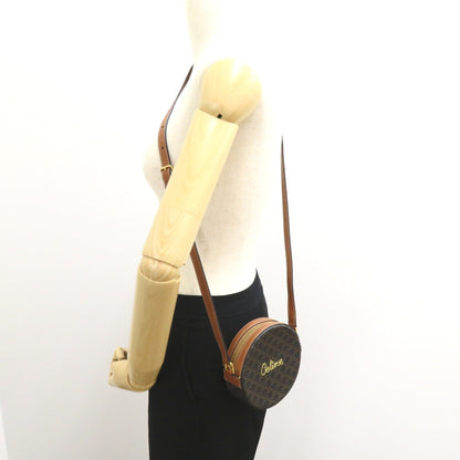 Celine Shoulder pouch Brown Dark brown PVC coated canvas leather Triomphe
