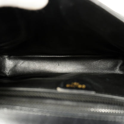 Celine  Carriage Metal Fittings Women's Leather Handbag Black