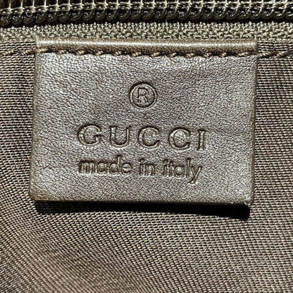 Gucci Beige Brown Gg Canvas Leather Shoulder Bag