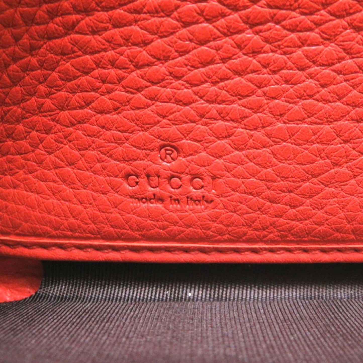 GUCCI GG Canvas Beige Orange 388637 Round Long Wallet