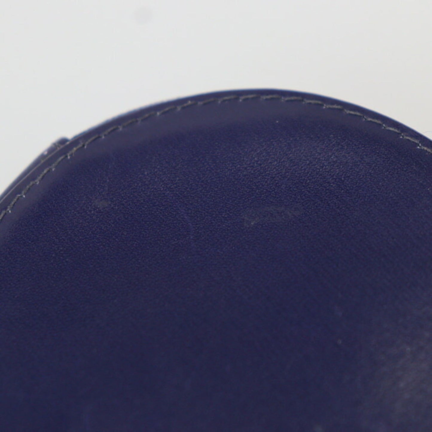 Celine coin case leather purple navy gold metal fittings circle logo purse