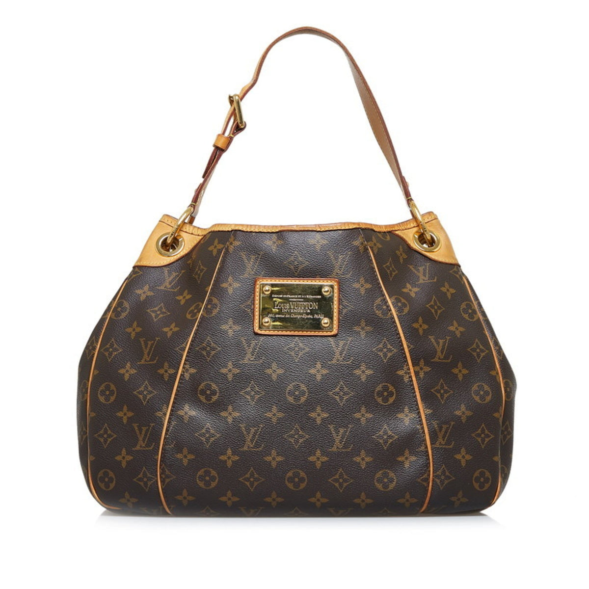 LOUIS VUITTON Monogram Galliera PM Shoulder Bag M56382 Brown PVC Leather Ladies