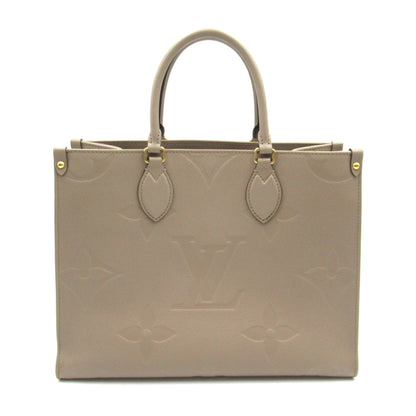 LOUIS VUITTON On the Go MM Beige Tour rail Monogram empreinte leather M45607