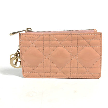 Christian Dior Pink Leather Coin Purse/Coin Case ()