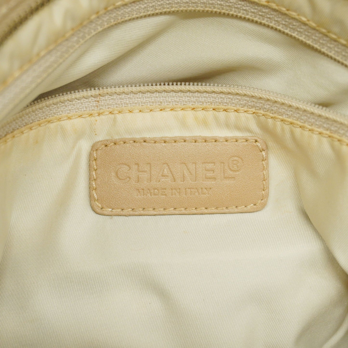 CHANEL   New Travel Line Women's Nylon Tote Bag Beige