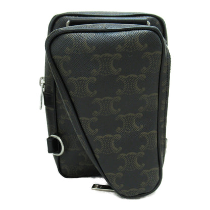 Celine Crossbody bag Shoulder Bag Black PVC coated canvas 111632EU138SI