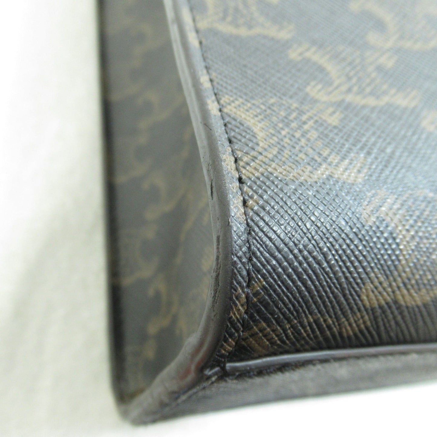 Celine vertical hippo handbag Brown Dark brown PVC coated canvas