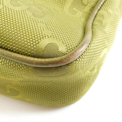 Gucci Green Leather Nylon Fanny Pack