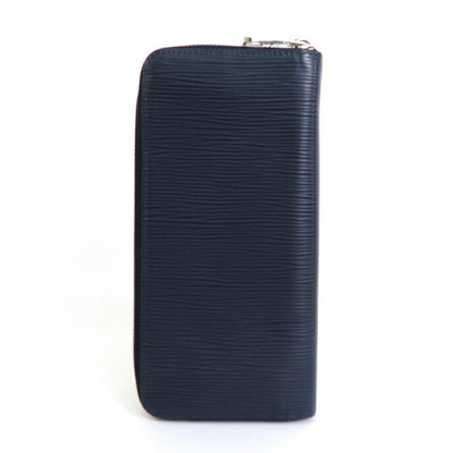 LOUIS VUITTON Round Zipper Long Wallet Epi Zippy Vertical Leather Blue Marine Men's M61828