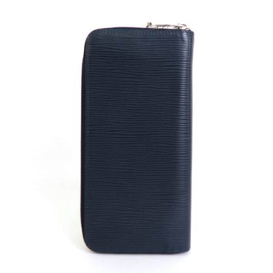 LOUIS VUITTON Round Zipper Long Wallet Epi Zippy Vertical Leather Blue Marine Men's M61828