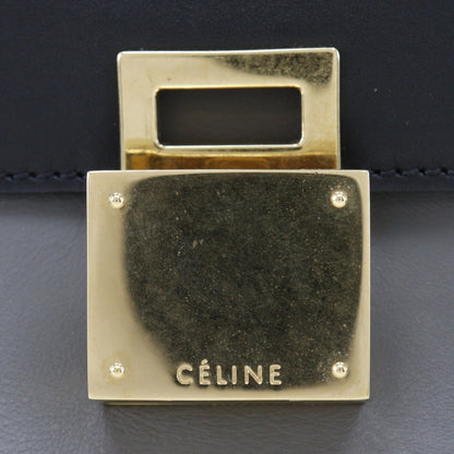 Celine Trapeze Handbag 2WAY Shoulder 169543PTA.25FO Calf x Suede Black/Gray/Orange Ladies