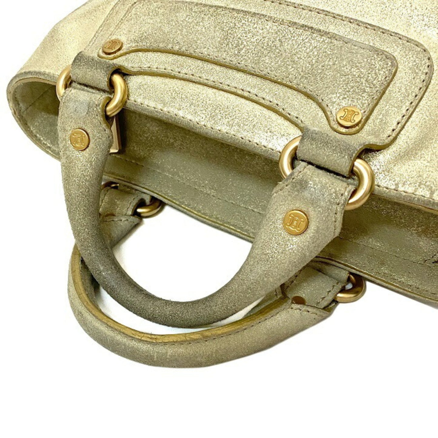 Celine handbag boogie bag silver gold CE00 13 leather Celine ladies plate