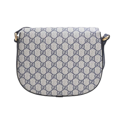 GUCCI GG Supreme Leather Shoulder Bag 432150 Navy Ladies