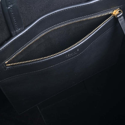 Celine Leather Tote Bag Black Ladies