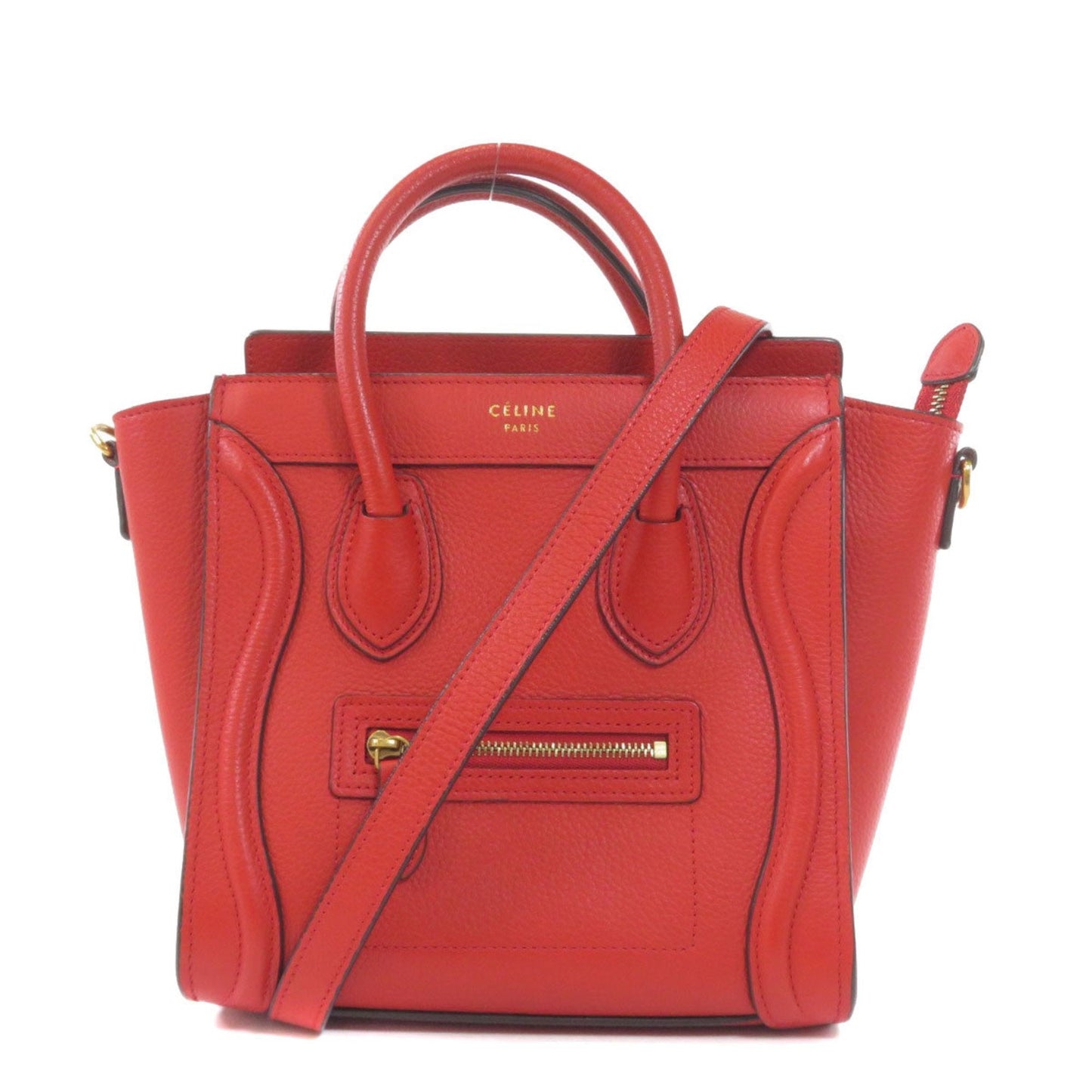 Celine Luggage Nano Gold Hardware Handbag Calf Ladies