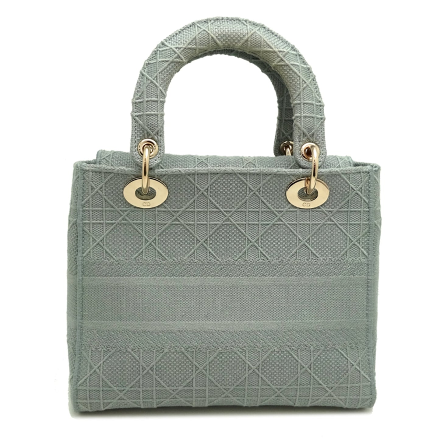Christian Dior Lady Dior Gray Canvas Handbag ()
