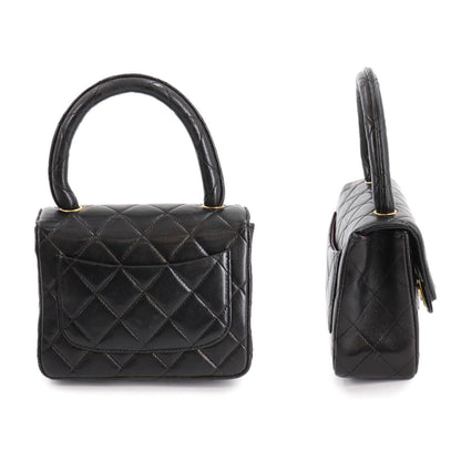 Chanel matelasse parent and child bag hand leather black gold metal fittings vintage Matelasse Pair Bag