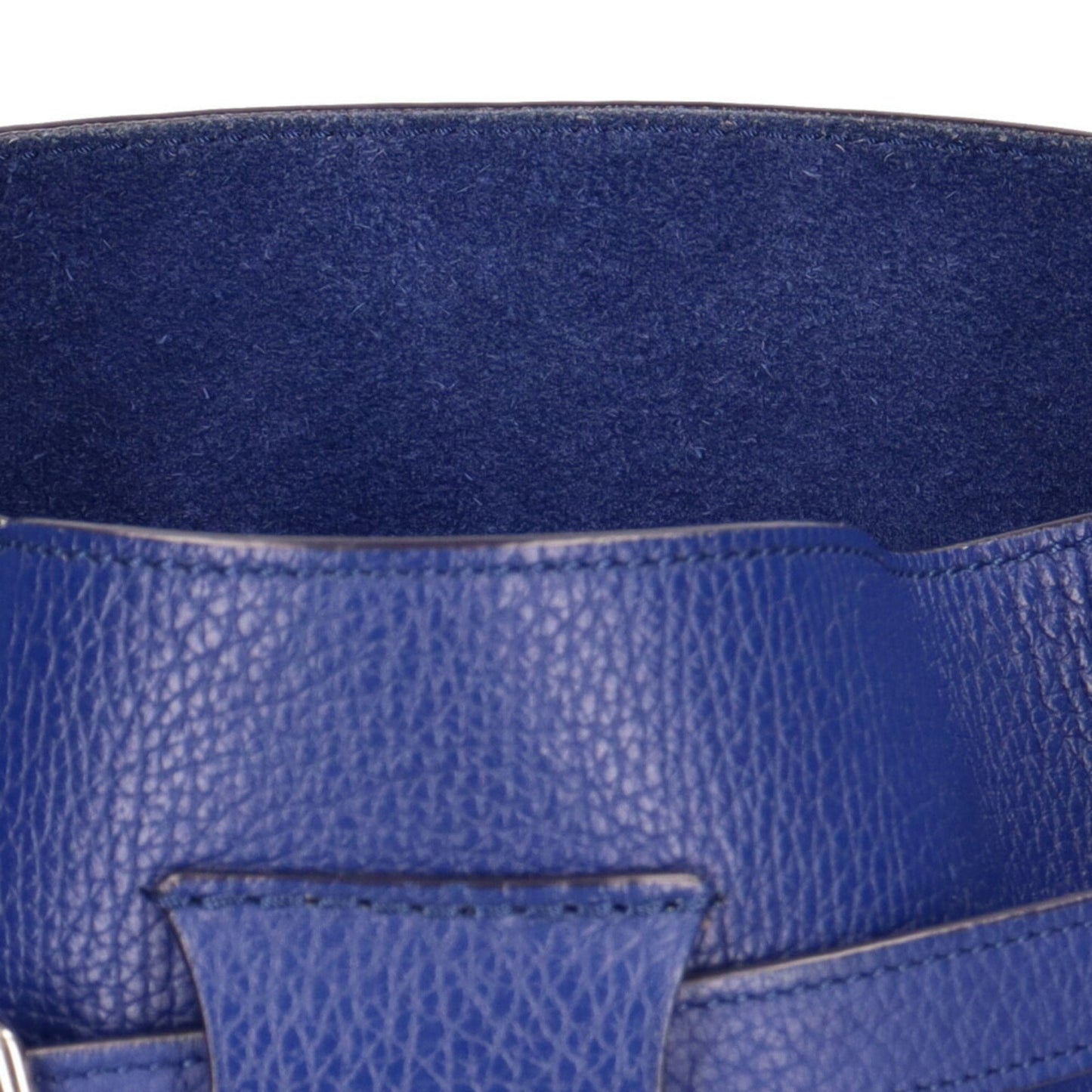 Celine baguette shoulder bag leather cobalt ladies
