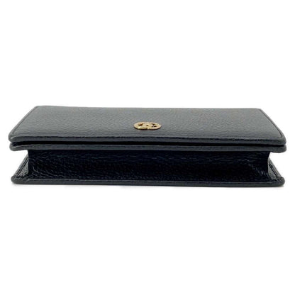 Gucci Black Leather Chain/Shoulder Wallet
