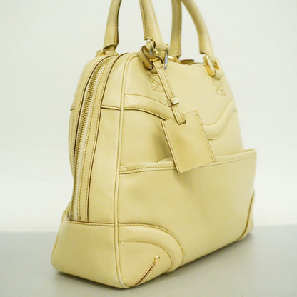 GUCCIAuth  140696 Women's Leather Handbag Ivory