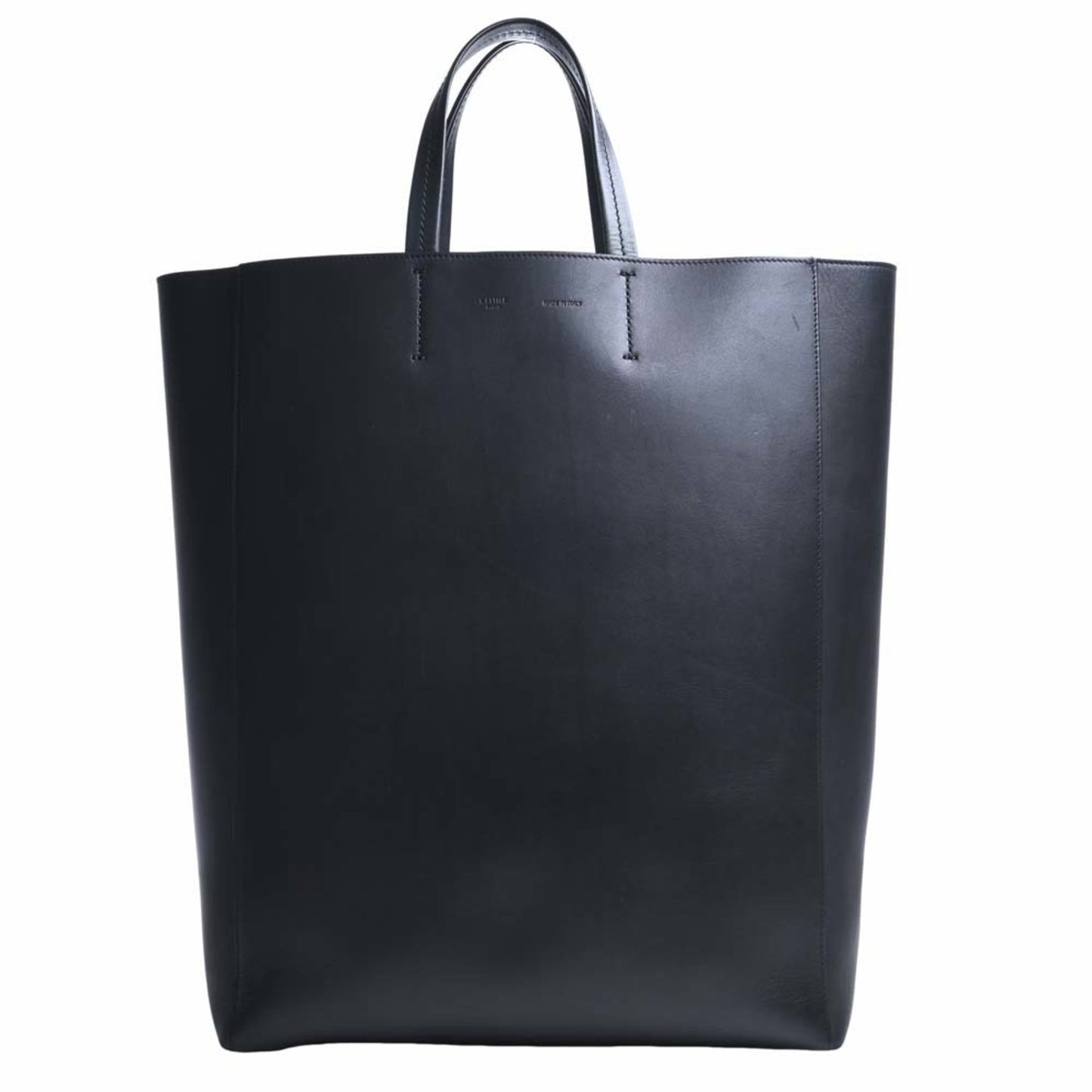 Celine Leather Tote Bag Black Ladies