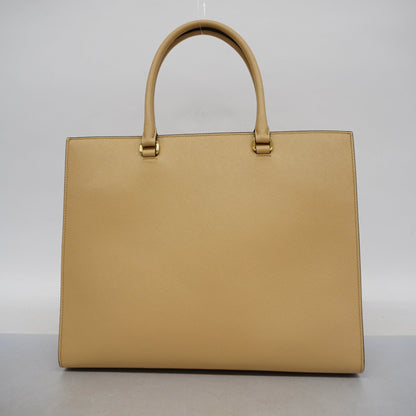 Prada 2way bag Saffiano leather beige gold metal