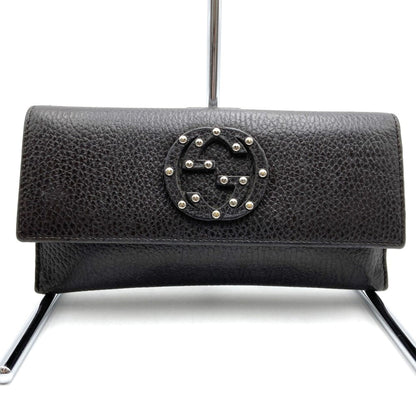Gucci Brown Leather Long Wallet (Bi-Fold) ()