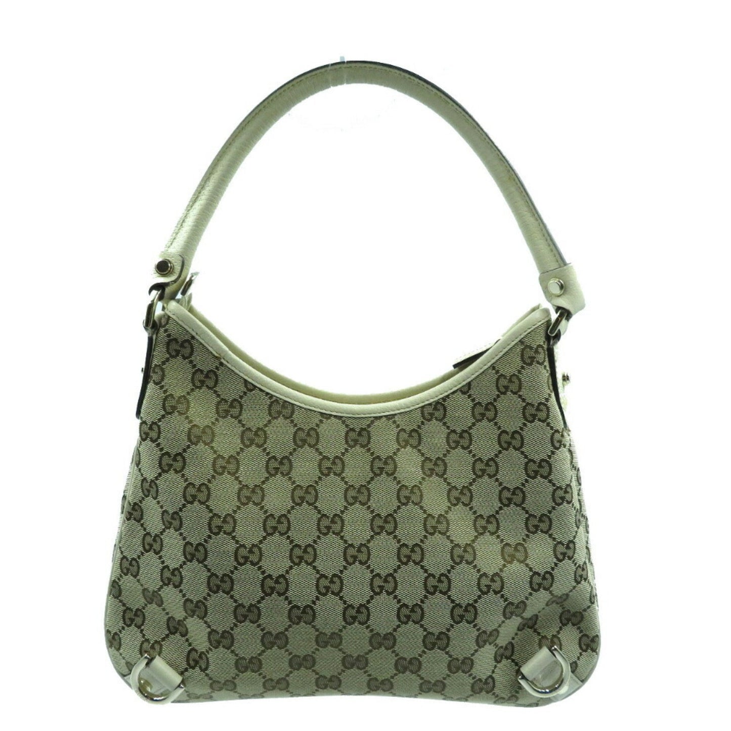 Gucci Abbey Line GG Canvas Leather Beige 130738 Handbag One Shoulder Bag 0045GUCCI
