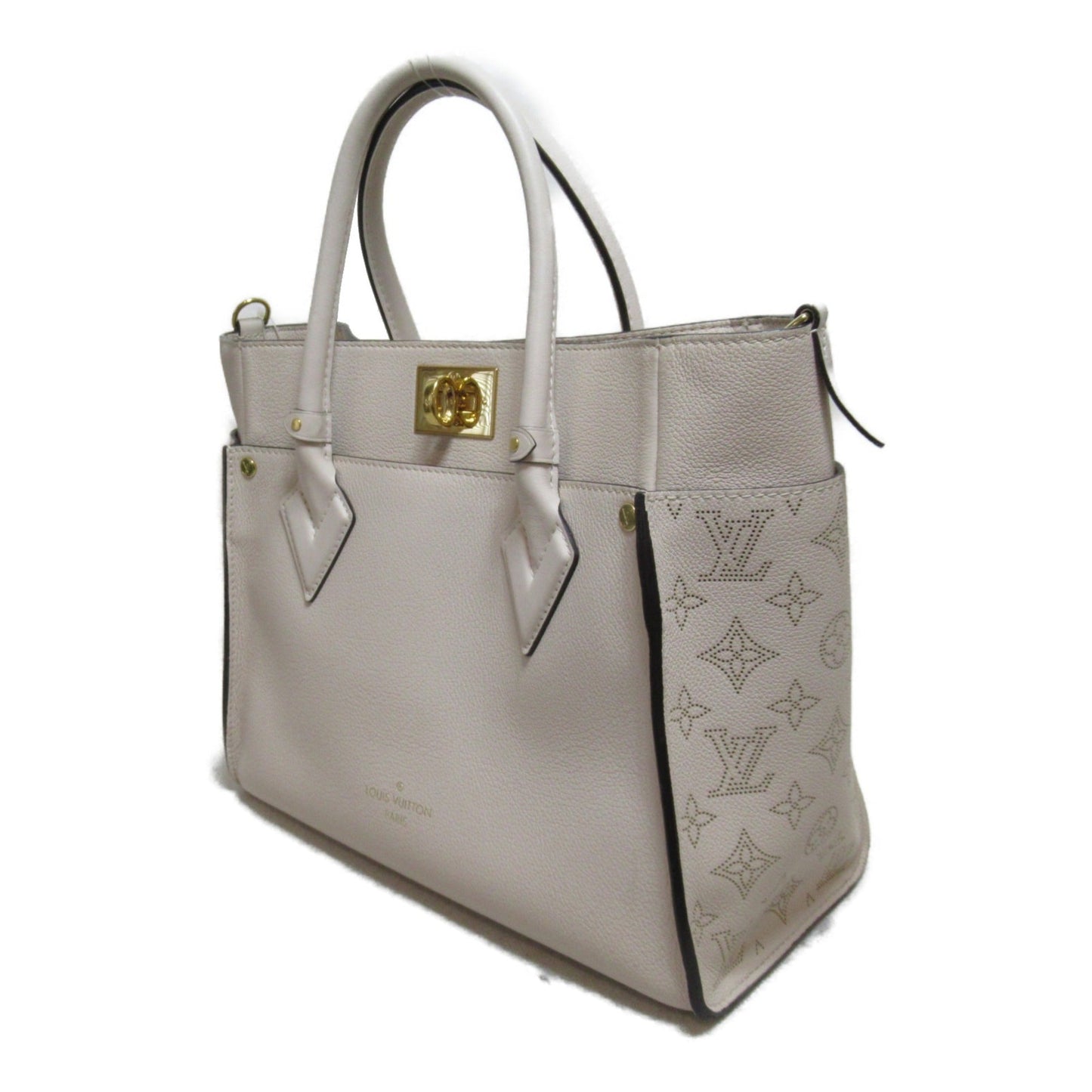 Louis Vuitton On My Side MM2wayShoulder Bag Ivory Mahina Calfskin [cowhide] M55802