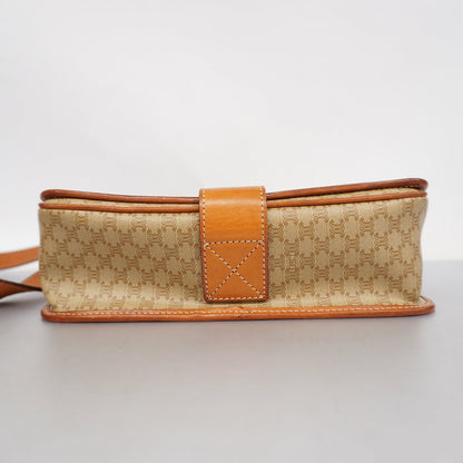 Celine  Macadam Shoulder Bag Women's PVC,Leather Shoulder Bag Beige