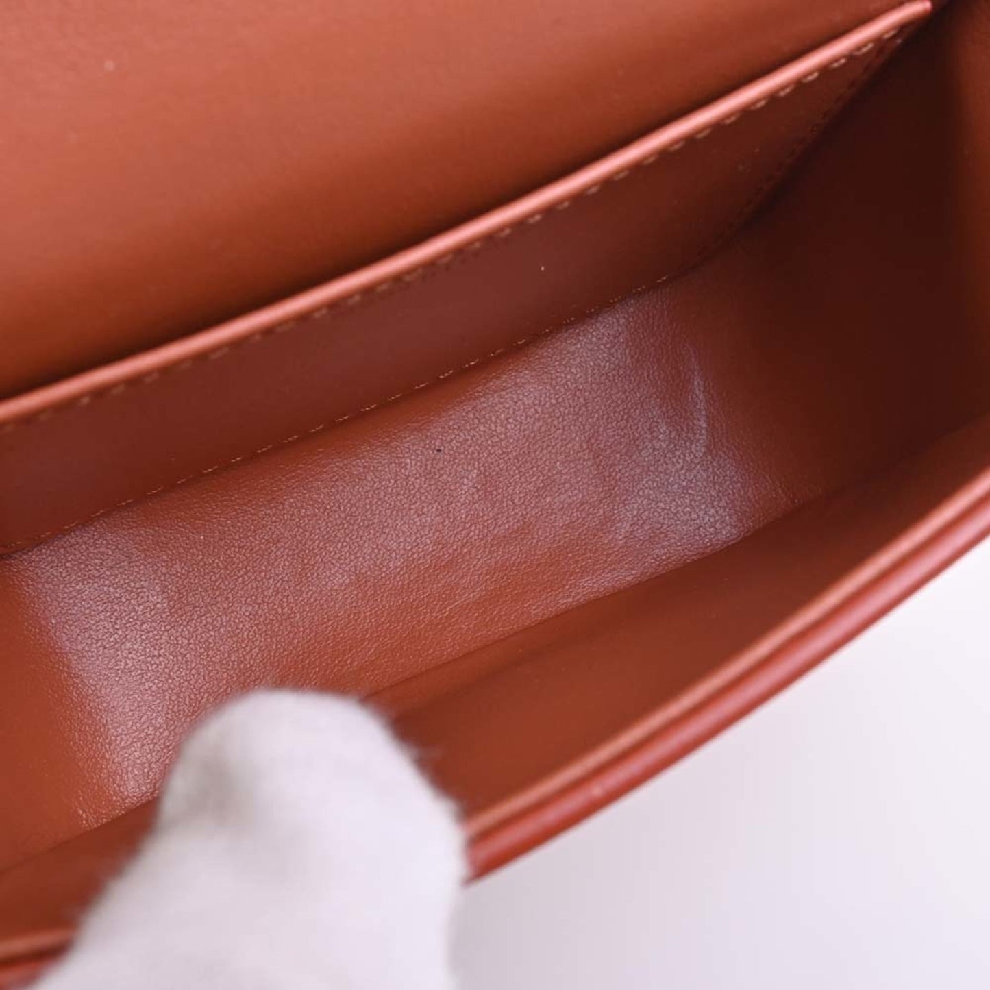 Celine Leather Claude Triomphe Shoulder Bag 10I513DPV Orange Ladies