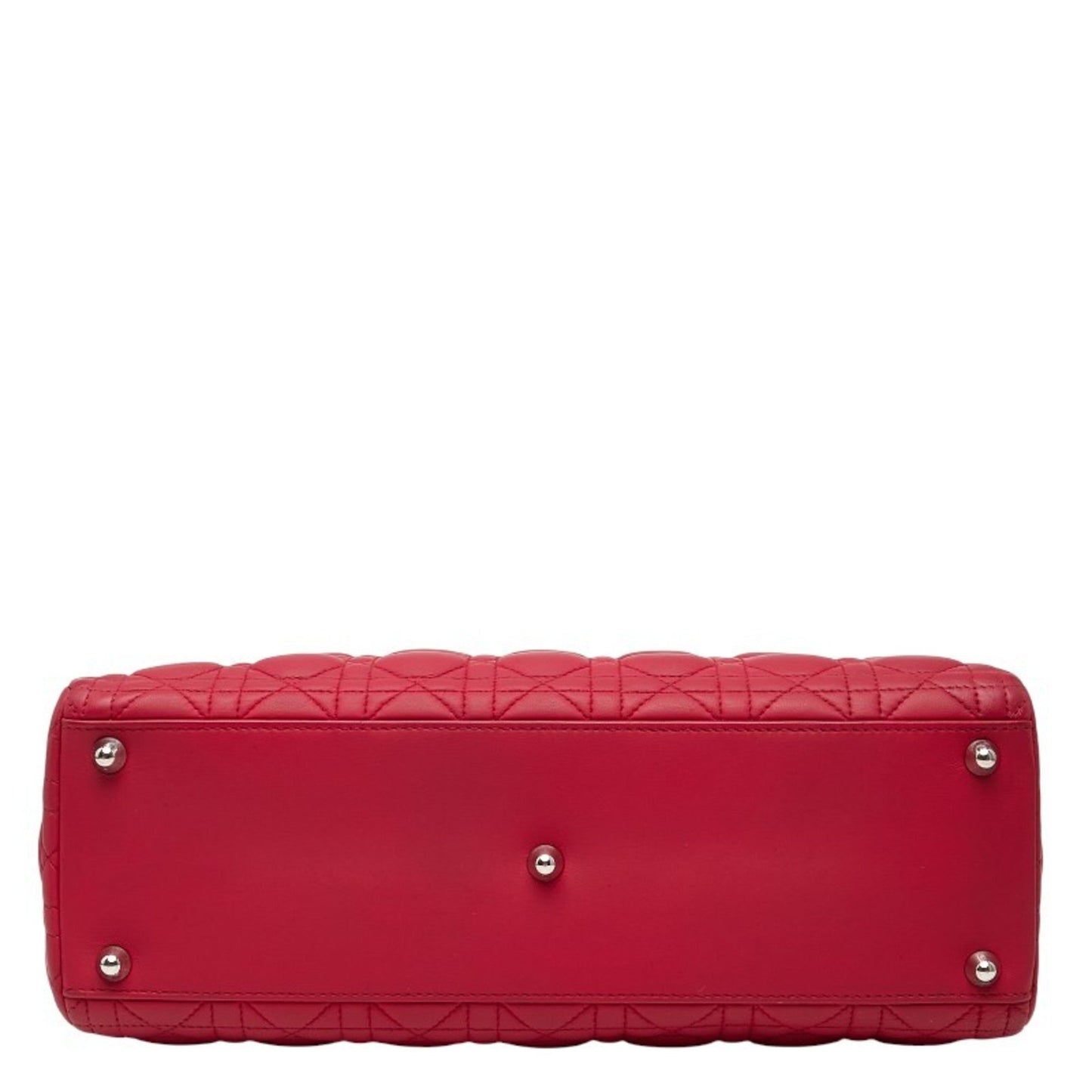 Christian Dior Lady Dior Red Color Leather Handbag Shoulder Bag ()