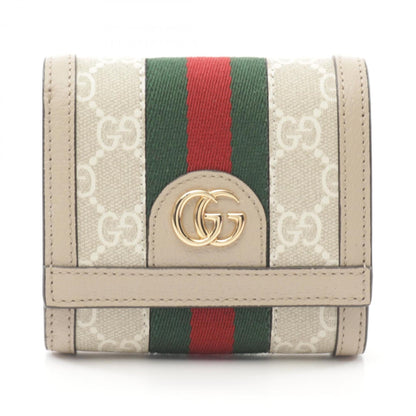 Gucci Beige Multi-Color Pvc Leather Wallet (Bi-Fold)