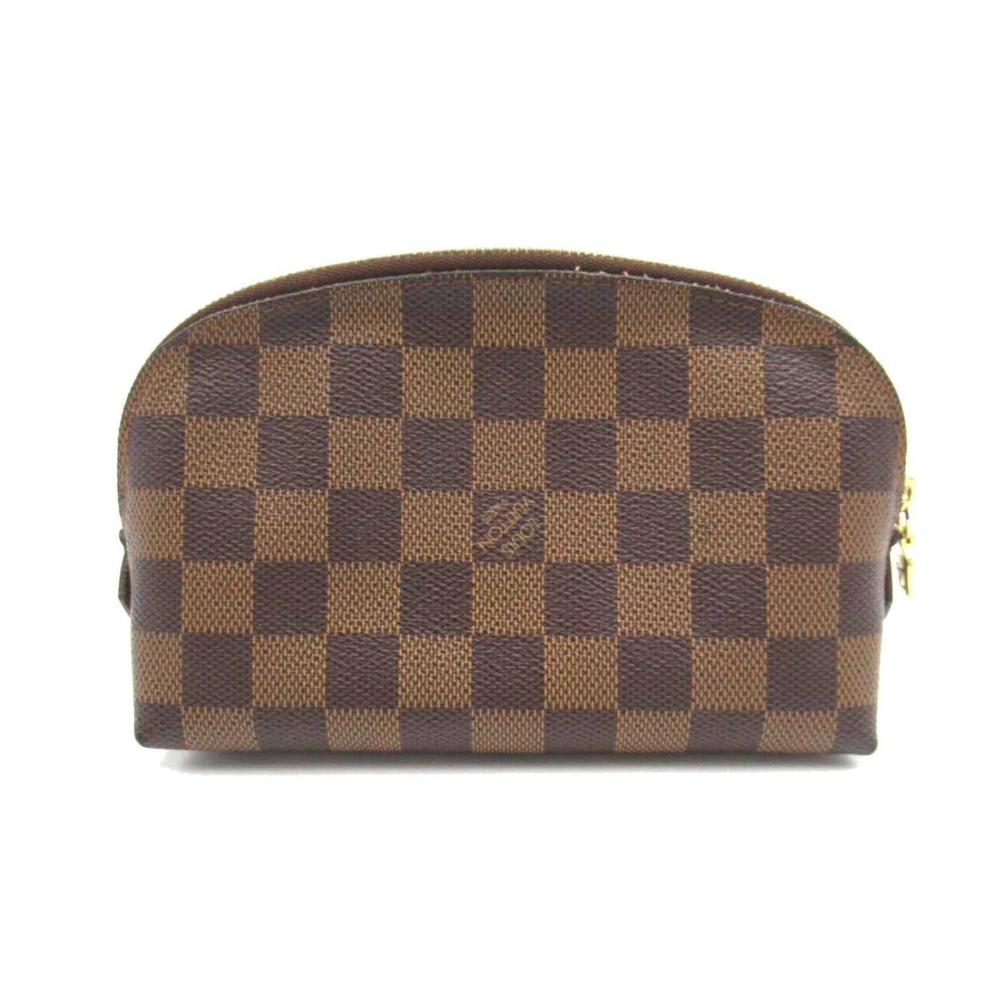 LOUIS VUITTON Pochette Cosmetic PM Brown Ebene Damier PVC coated canvas N47516