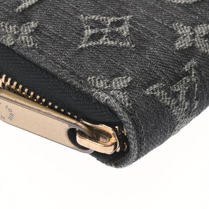 LOUIS VUITTON Monogram Zippy Black M95614 Unisex Long Wallet