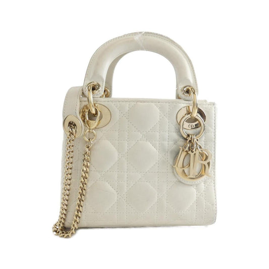 Christian Dior White Leather Handbag ()