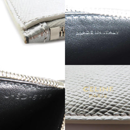 Celine coin case leather silver unisex h29458g