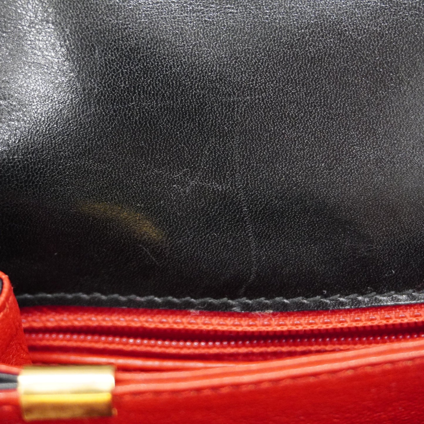 Celine  Carriage Metal Fittings Women's Leather Shoulder Bag Black