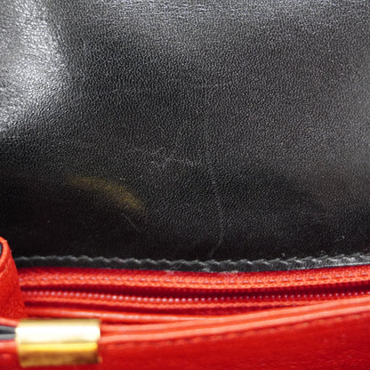 Celine  Carriage Metal Fittings Women's Leather Shoulder Bag Black