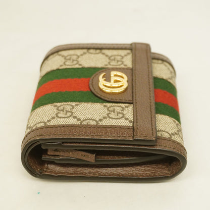 Gucci Bifold Wallet Ophidia 598662 GG Supreme Beige