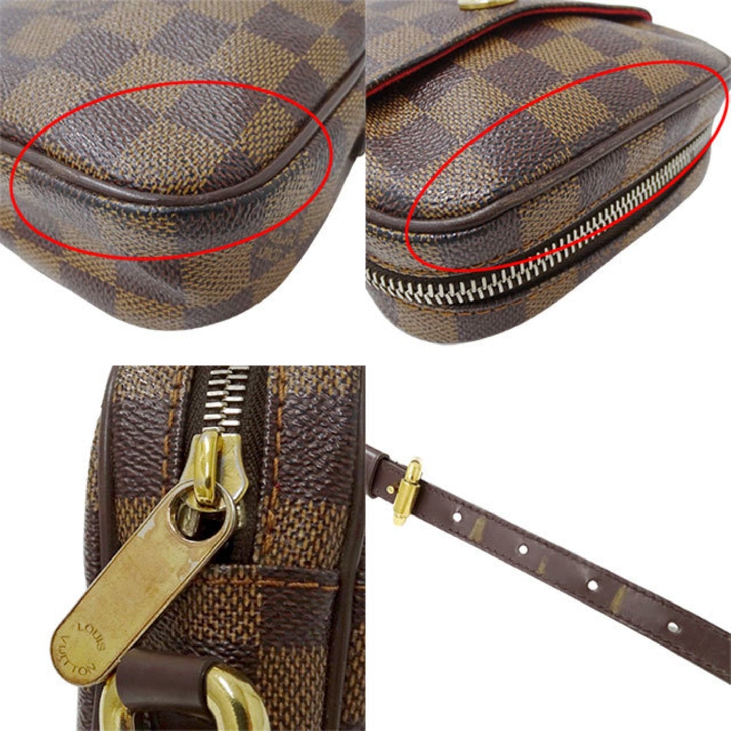 Louis Vuitton Bag Damier Women's Shoulder Pochette Lift N60009 Brown