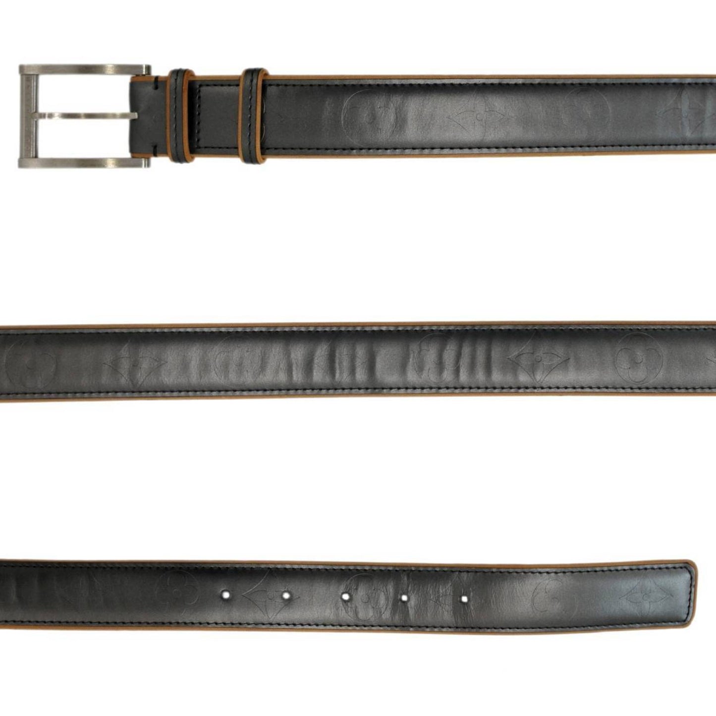 LOUIS VUITTON Sun Tulle Men's Belt Monogram Matte Noir CT0073