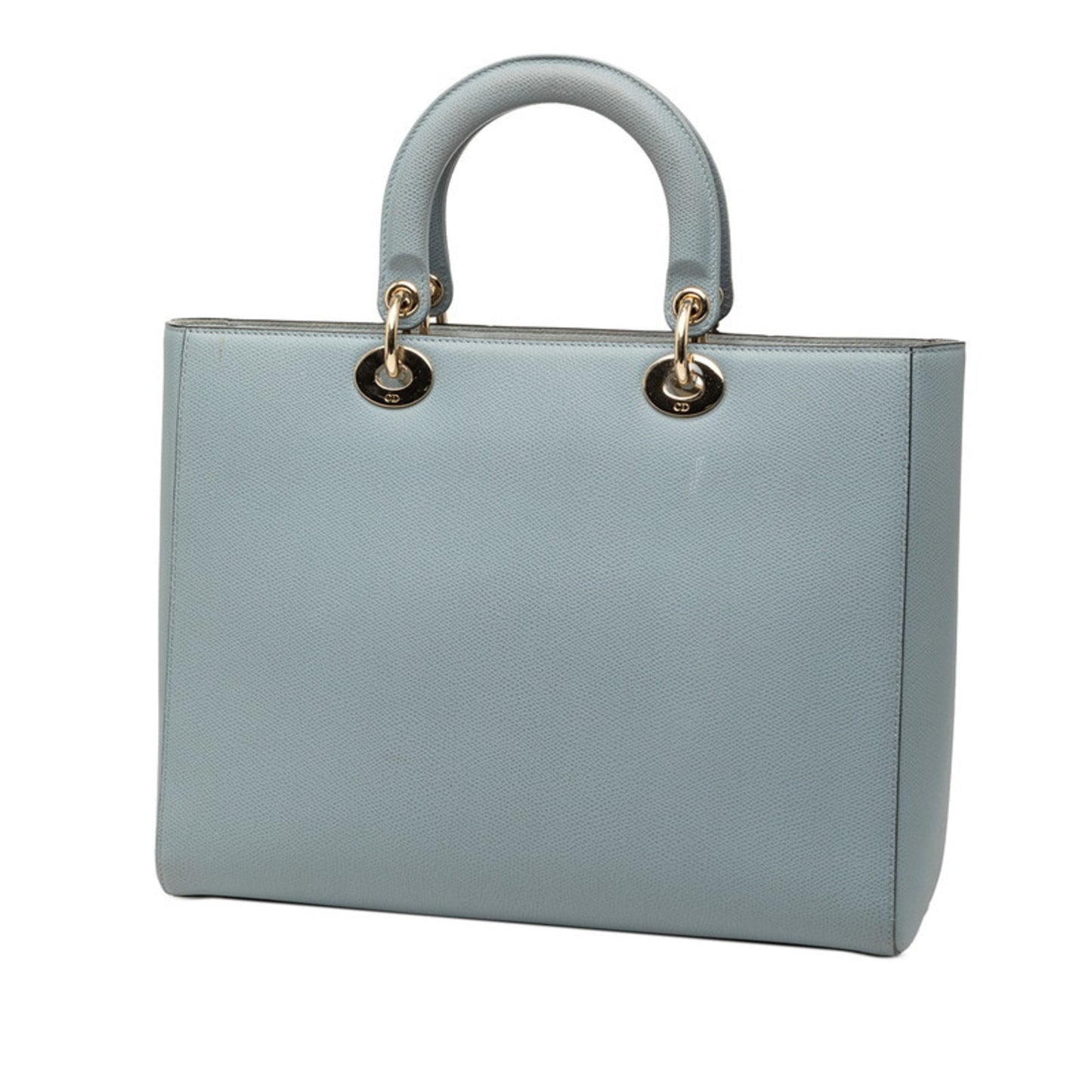 Christian Dior Lady Dior Gray Leather Handbag Shoulder Bag ()