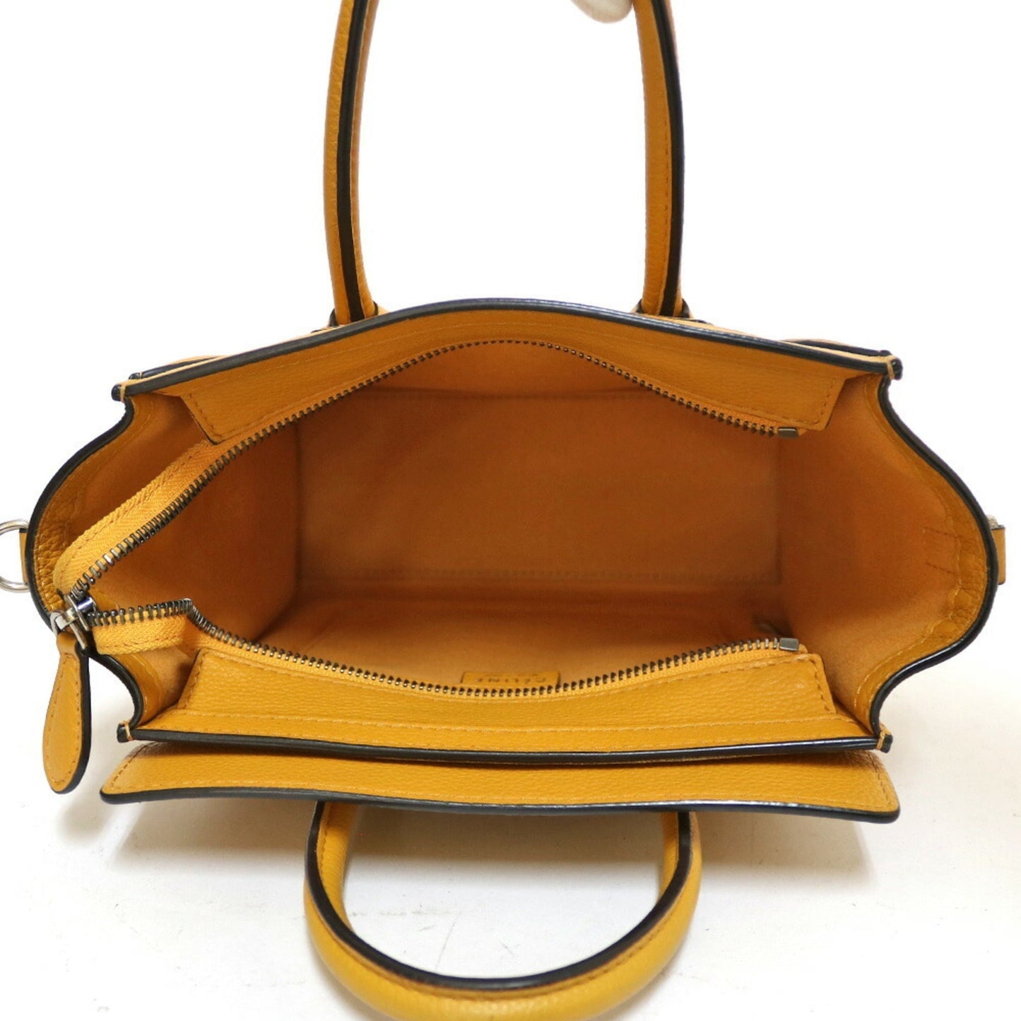 Celine Shoulder Bag Handbag Luggage Nano Yellow Ladies Leather
