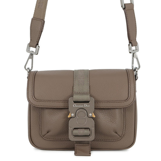 Christian Dior Olive Leather Shoulder Bag ()
